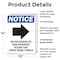 Signmission No Deliveries To This, 10 in W x Rectangle, Plastic OS-2PACK-NS-P-1014-V-14478 - alternate 6